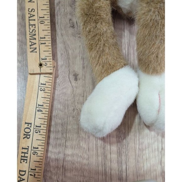 Vintage Prestige 1989 Plush Rabbit Brown & White With Ribbon 16" Soft Toy - Picture 9 of 9